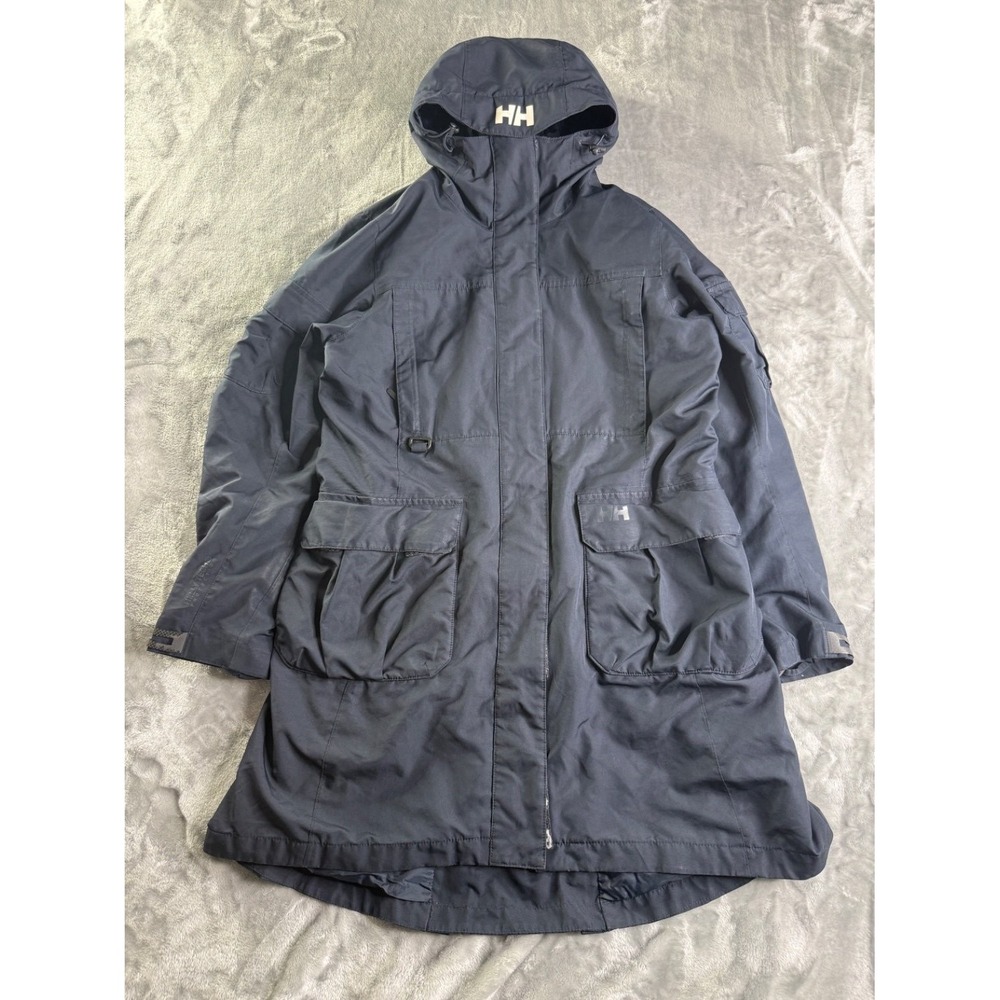 Helly Hansen Tech Protection Women's M Black Hooded Parka Jacket Coat